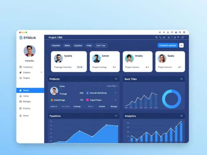 Interface du CRM propriétaire de SYSALIA pour la gestion des freelances Interface du CRM propriétaire de SYSALIA pour la gestion des freelances