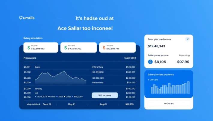 Interface du simulateur portage salarial Umalis Group montrant un calcul de rémunération