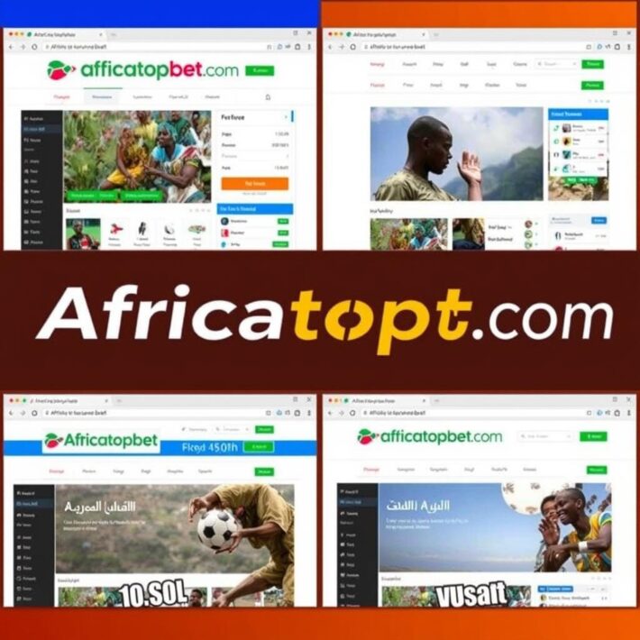 Interface multilingue d'Africatopbet.com adaptée aux utilisateurs africains