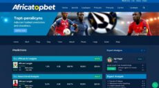 Interface principale d'Africatopbet.com montrant les derniers pronostics sportifs africains