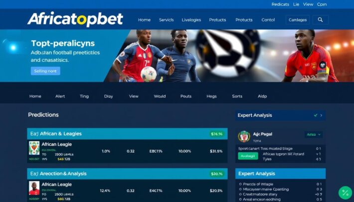 Interface principale d'Africatopbet.com montrant les derniers pronostics sportifs africains