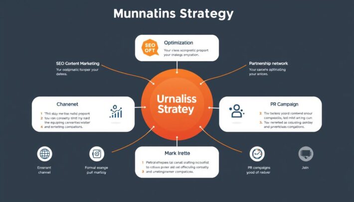 Représentation visuelle de la stratégie marketing du simulateur Umalis Group
