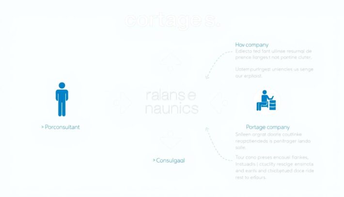 Schéma explicatif du portage salarial montrant la relation tripartite entre le consultant, la société de portage et l'entreprise cliente
