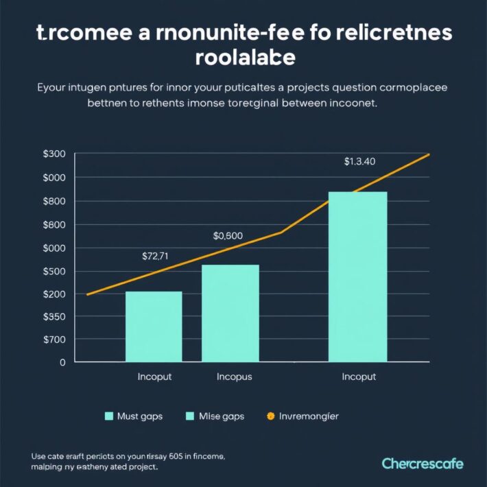 Graphique illustrant l'incertitude financière entre les missions pour un indépendant qui cherche à rebondir d'une mission à une autre Graphique illustrant l'incertitude financière entre les missions pour un indépendant qui cherche à rebondir d'une mission à une autre