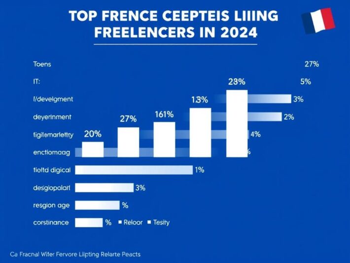 Infographie montrant les secteurs français qui recrutent le plus de freelances en 2024 Infographie montrant les secteurs français qui recrutent le plus de freelances en 2024