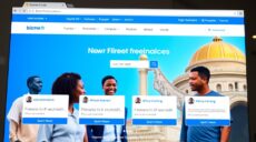 Interface de la plateforme Bizme.fr montrant la page d'accueil avec des freelances africains et européens