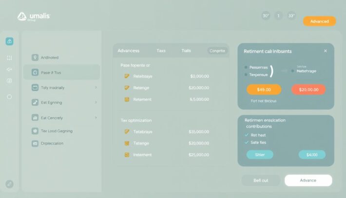 Interface détaillée du simulateur portage salarial d'Umalis Group montrant les fonctionnalités avancées Interface détaillée du simulateur portage salarial d'Umalis Group montrant les fonctionnalités avancées