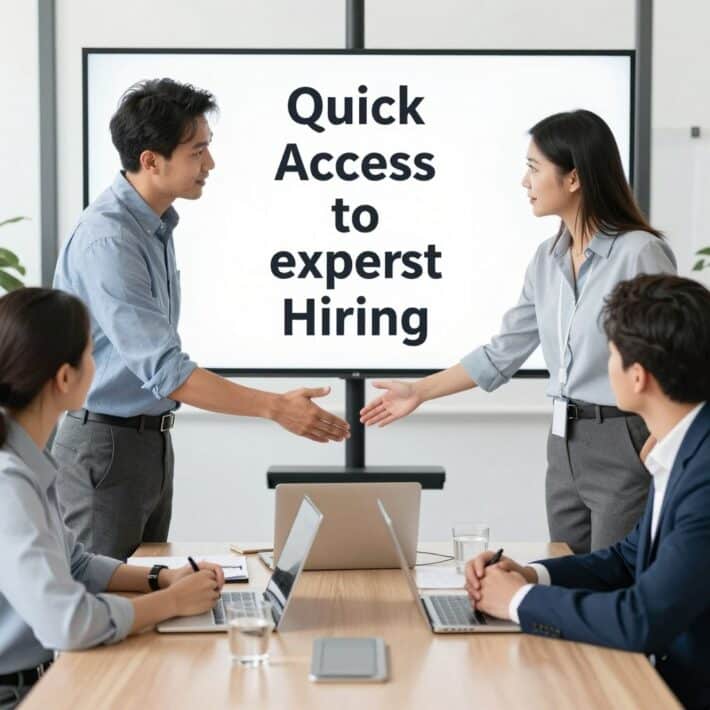 Entreprise accédant rapidement à des compétences spécialisées