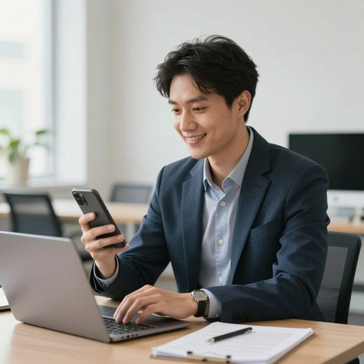 Professionnel en portage salarial travaillant de manière autonome